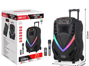 Zvučnik NDR-V12 (FM/USB/TF/bluetooth/TWS/EQ) 12"