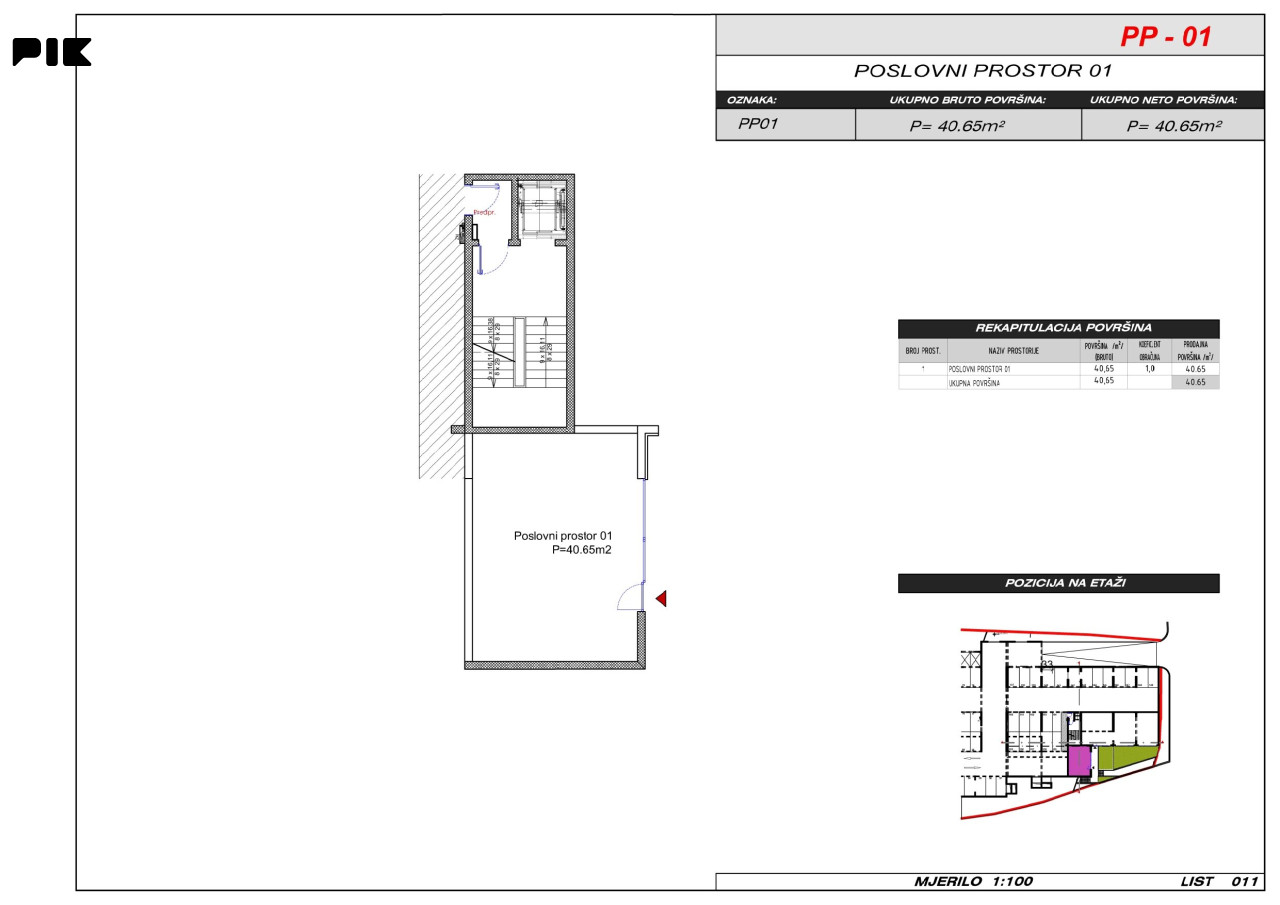 Široki Brijeg poslovni prostor 40 m2 Hills Residence 3 9