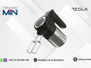 Tesla ručni mikser MX302BX 500W, 5 brzina, Crni/Inox