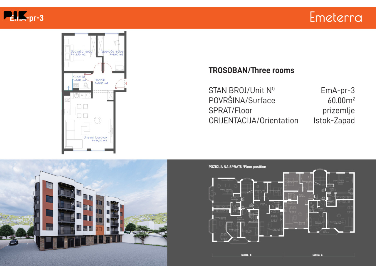 NOVOGRADNJA - EMETERRA - HRASNO - SARAJEVO - 32,70 m2 do 65 m2 9