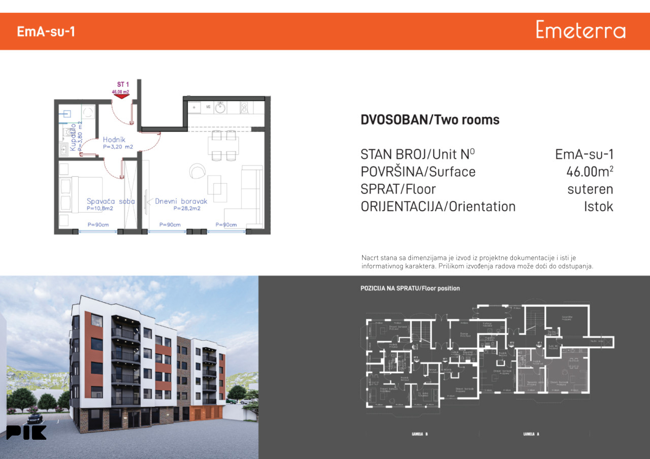 NOVOGRADNJA - EMETERRA - HRASNO - SARAJEVO - 32,70 m2 do 65 m2 12