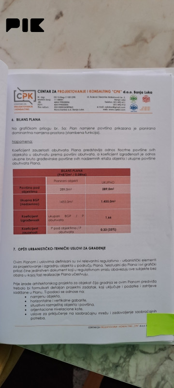Zemljište za zgradu Banja Luka 4