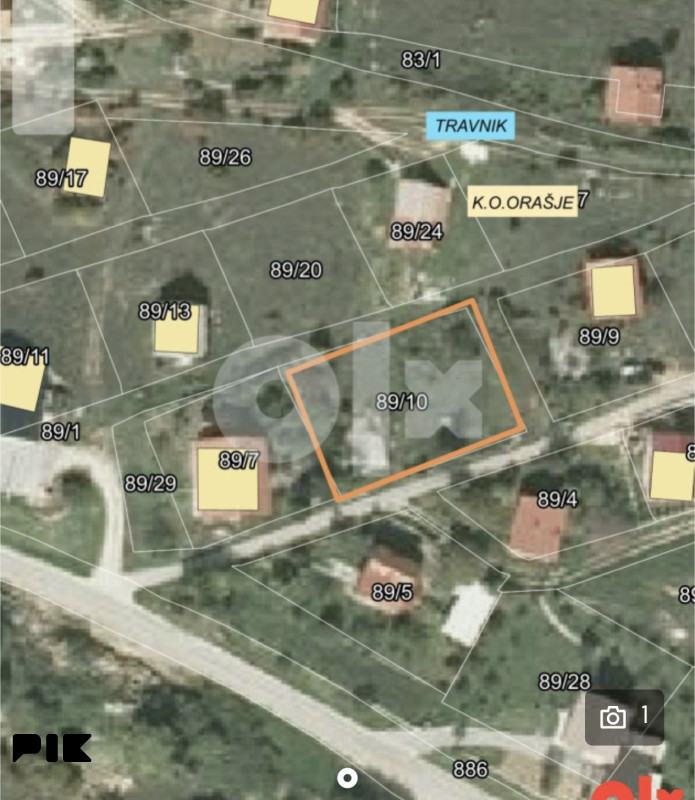 Zemljište Travnik 1000m2