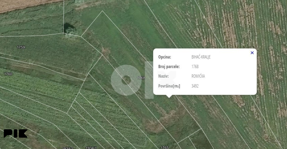 Zemljište Bihać - naselje Kralje 3492m2