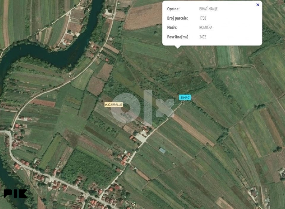 Zemljište Bihać - naselje Kralje 3492m2 2