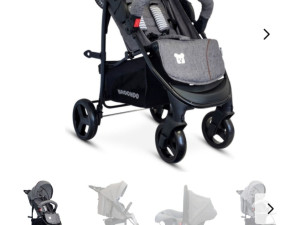 DJECIJA KOLICA Bebe  MEDO  BRUUNDO+AUTOSJEDALICA  2u1 top stanje