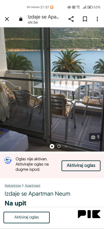 Izdaje se apartman Neum