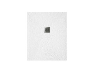 A30870 Kada tuš umjetni mramor 100x90 cm SMART SLATE bijela