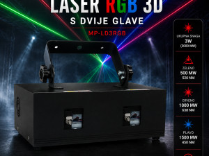 LASER RGB Animacijski 3D sa dvije glave MP-LD3RGB Modea Pro