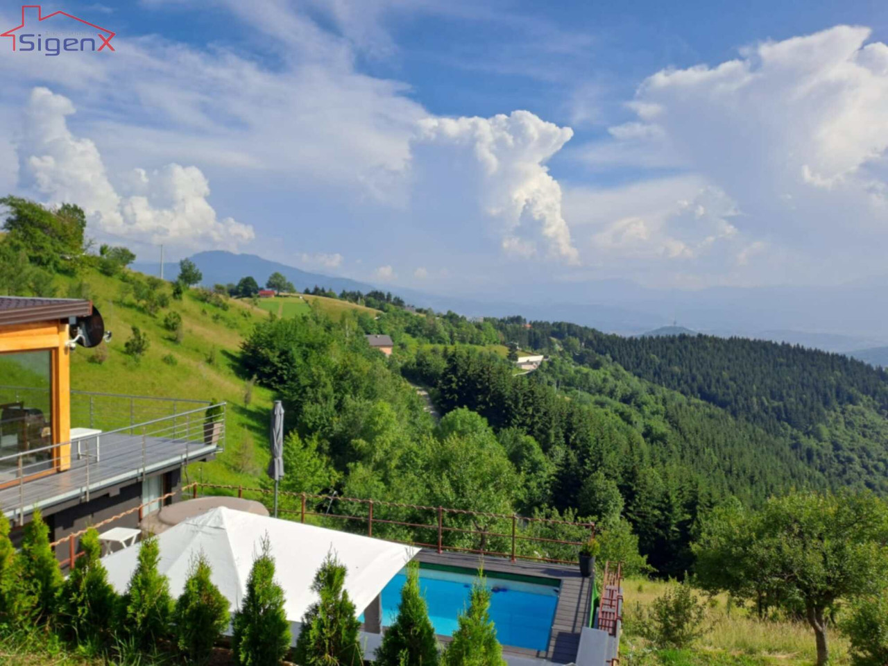 SIGENX: Kuća sa bazenom/ Panoramski pogled/ Privatnost/ Nahorevo 9