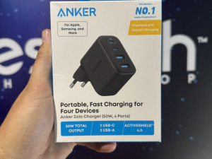 Kucni punjac Anker Zolo, 50W, 3A, 2 x USB-A - 2 x USB-C, Black