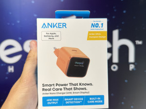 Kucni punjac Anker Nano Display, 45W,3A, 1xUSB-C, Orange A121DGO1