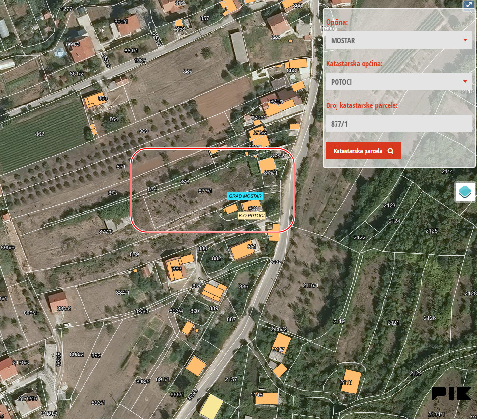 Zemljište Mostar 1805m2