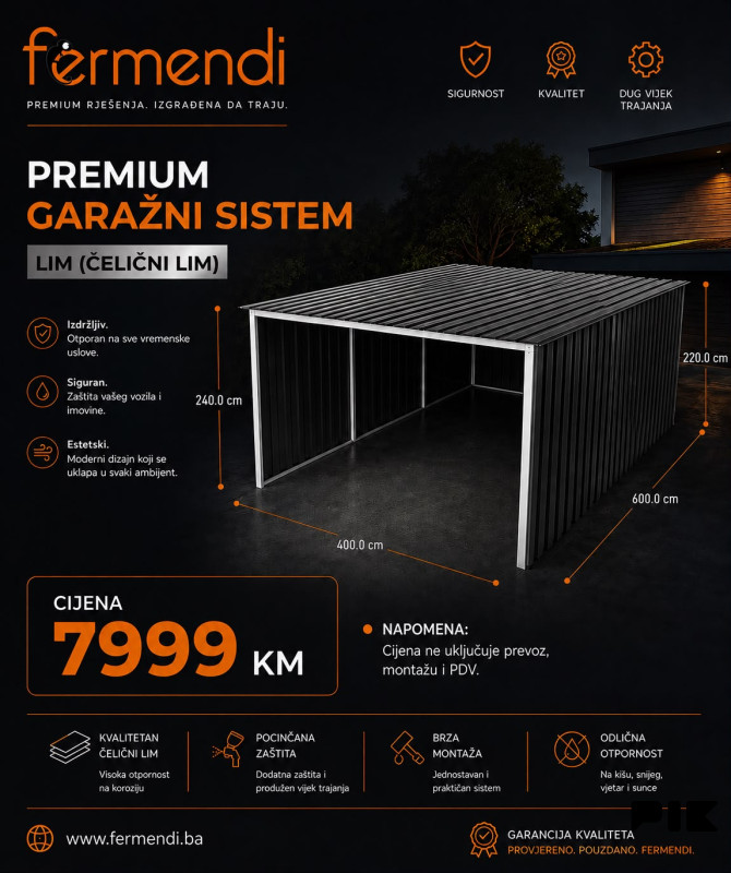 Montažni objekat Kozarska Dubica 24m2 GARAŽA