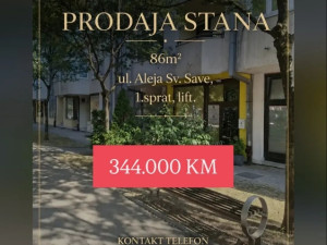 Stan 86m2, ALEJA SV. SAVE BANJA LUKA 344.000 KM