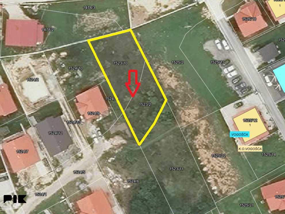 Građevinsko zemljište Vogošća 749m2