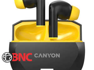 CANYON headset HEXAGON 7 TWS ANC+ENC Wireless Charge Black Yellow