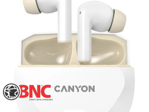CANYON headset HEXAGON 7 TWS ANC+ENC Wireless Charge White Beige