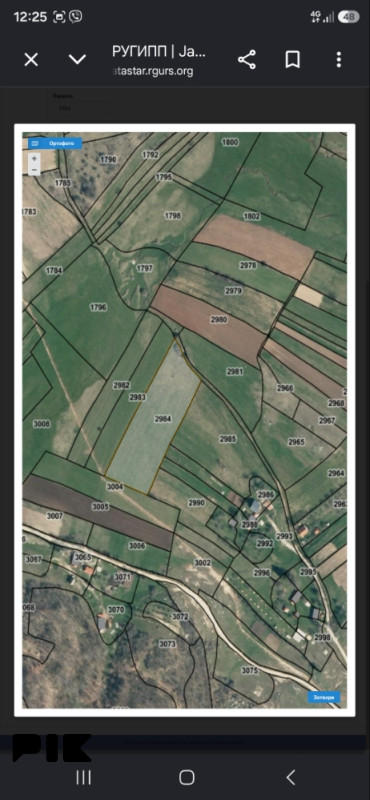 Zemljište povrsine 6419m2 i 3097m2 3