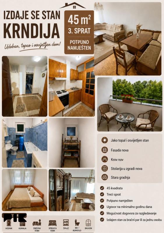 Dvosoban stan Krndija- Tešanj