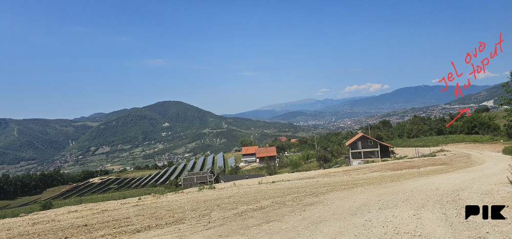 Zemljište 15 minuta od centra Zenice ,pogled na Zenicu