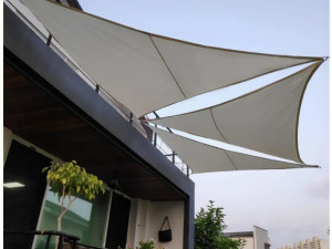 Vodootporna tenda za zaštitu od sunca 5x5x5m ModernHome - siva