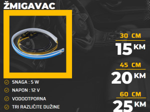 GIGA.BA LED DRL TRAKA DINAMIČKI PLUTAJUCI ŽMIGAVAC