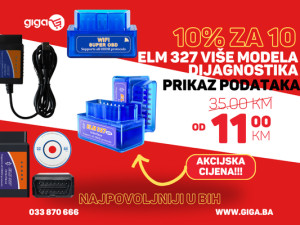 GIGA.BA ELM 327 ELM327 BLUETOOTH UBS AUTODIJAGNOSTIKA VISE MODELA