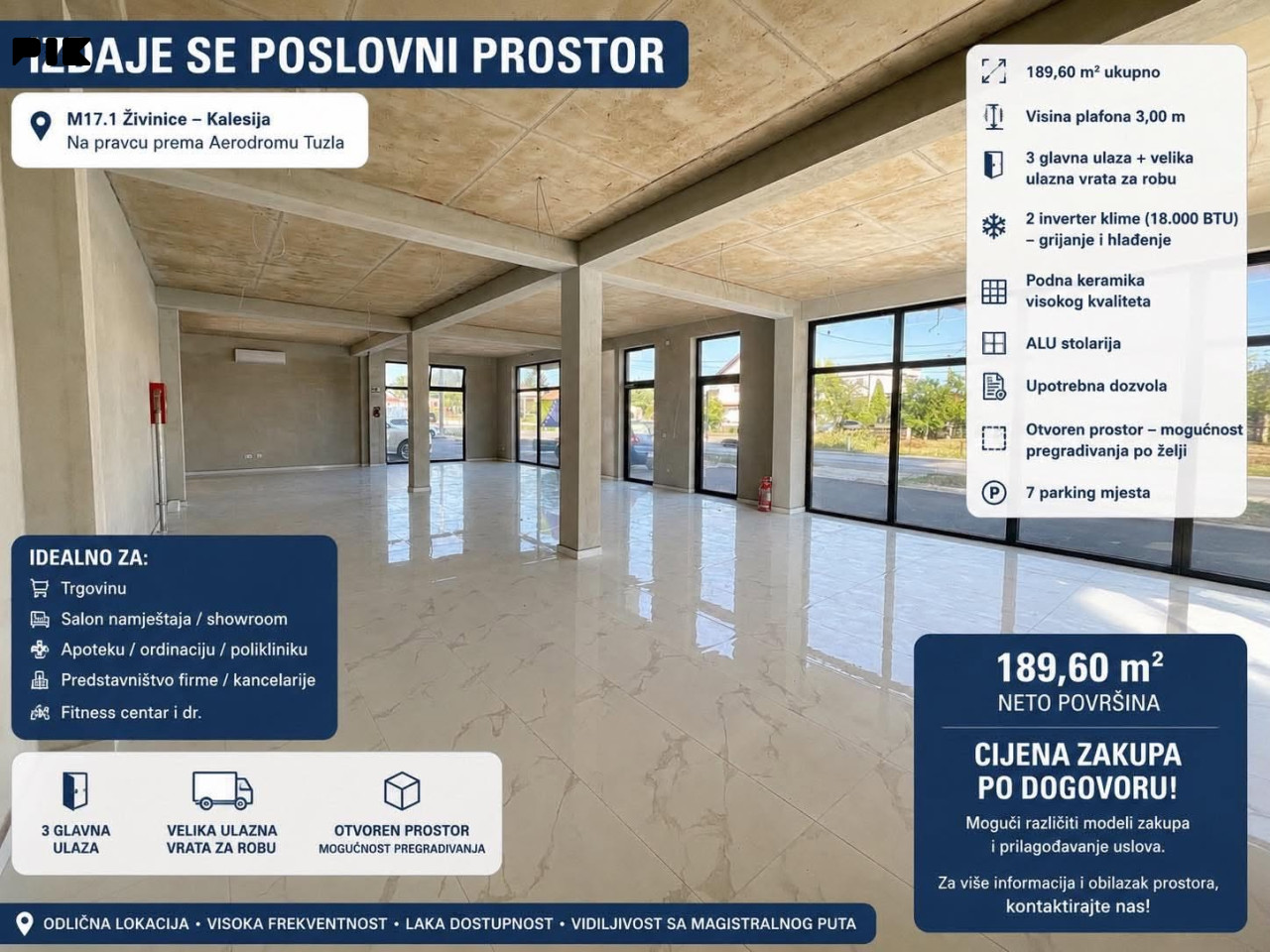 Poslovni prostor Živinice 189.60m2 2