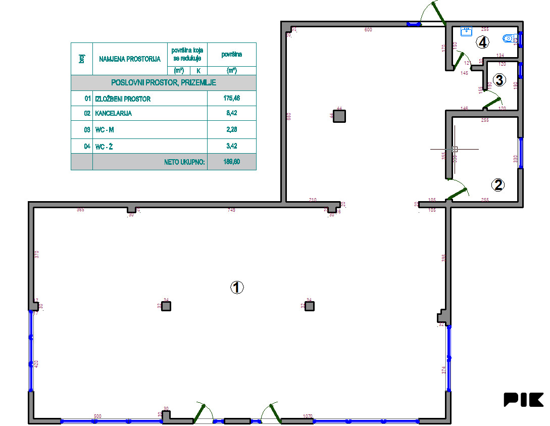 Poslovni prostor Živinice 189.60m2 10