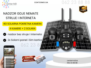 4G Solarna kamera - Nadzor gdje nemate internet i struju+SD 128