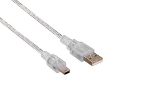 S-link SL-UK53 USB na mini USB 2.0 3m transparentni kabal