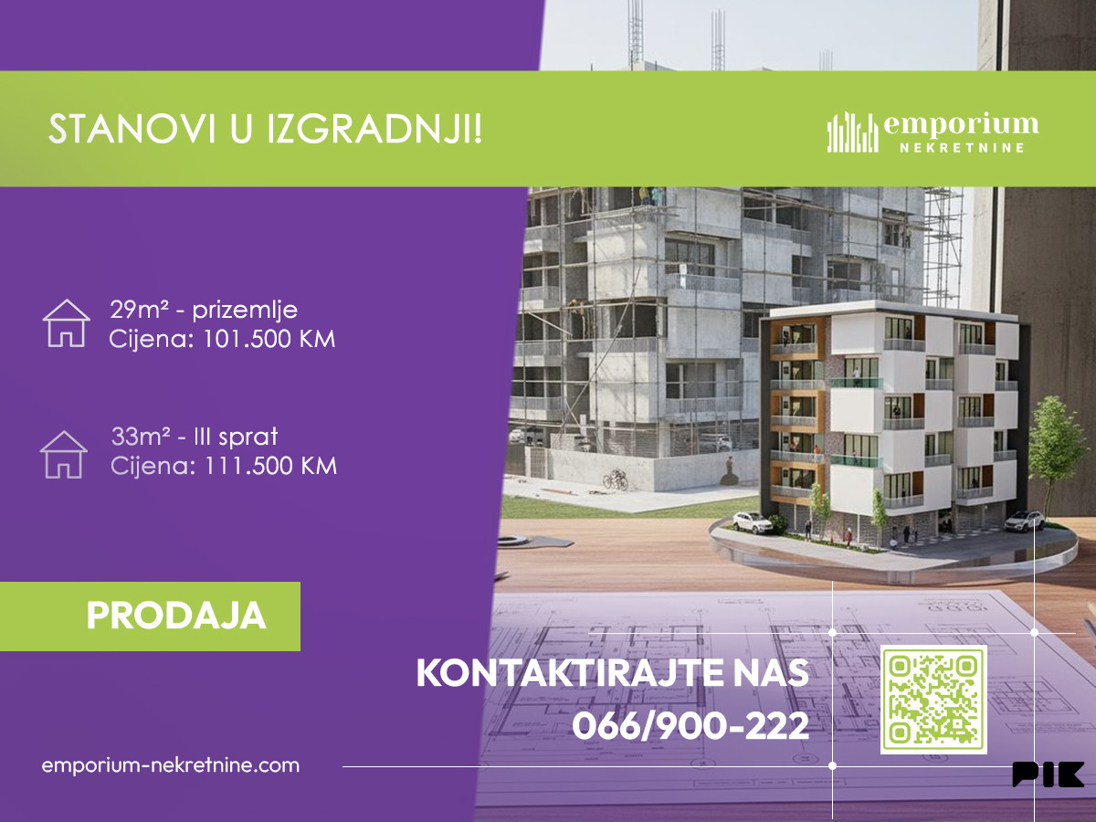 Dva stana u izgradnji ID:2685/EN