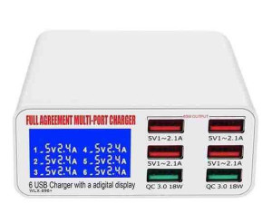 Punjac 896 6-Port USB LCD Display