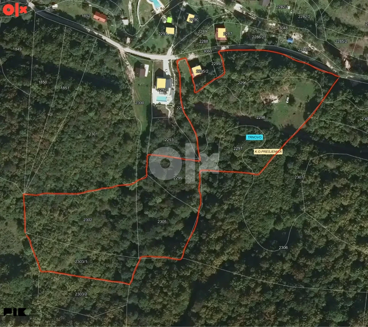 Kuća, zemlja, livada, suma, izvor Presjenica, Trnovo 2