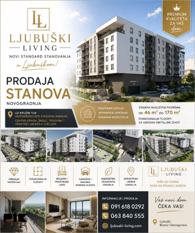Ljubuški Living / dvosoban stan 71.44m2 A20 u izgradnji 4