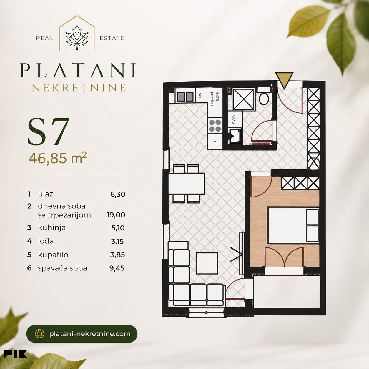 Stan Trebinje 42m2 3