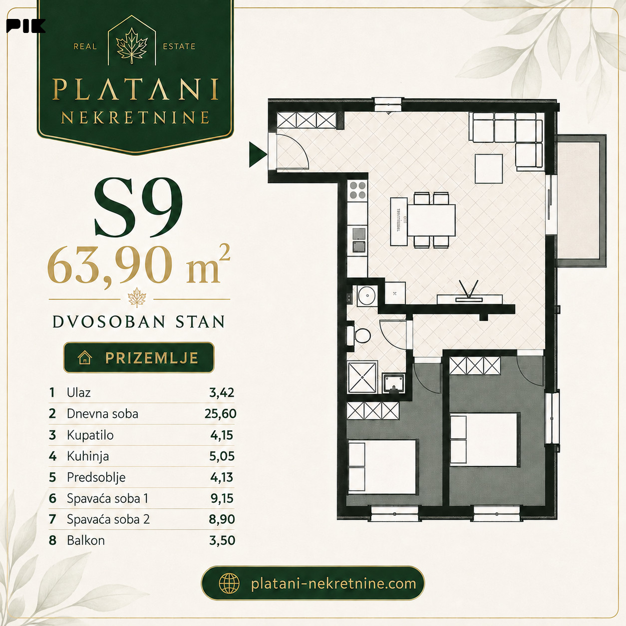 Stan Trebinje 42m2 4