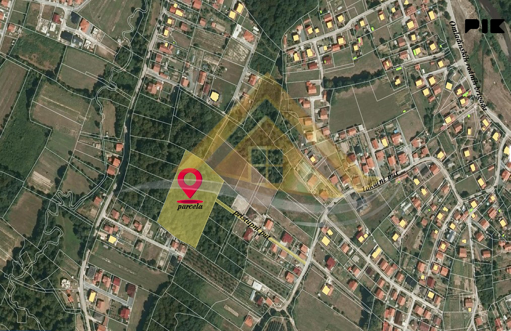 Atraktivna zemljišna parcela, cca. 8 duluma, Šarenjak, Živinice