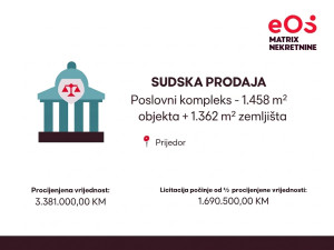 Poslovni kompleks na prodaju u Prijedoru | Sudska prodaja
