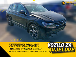 DIJELOVI VW TIGUAN 2016. 4X4 2.0 DIZEL MJENJAC MOTOR DFGA