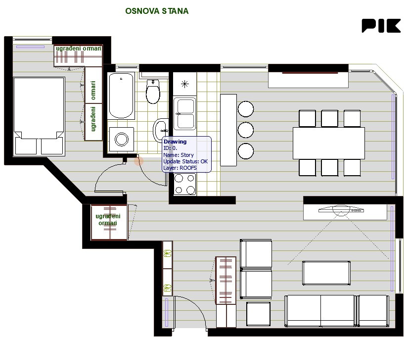 Stan 49.5m2 - 1 sprat - Mladena Stojanovića- Park - Banja Luka