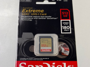 SDXC Memory Card SanDisk Extreme, 512Gb, Class 10 / UHS-1 U3