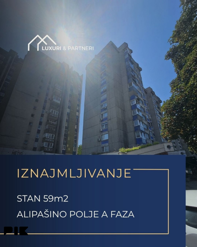 Namješten dvosoban stan 59 m2 na odličnoj lokaciji Alipašinog P.