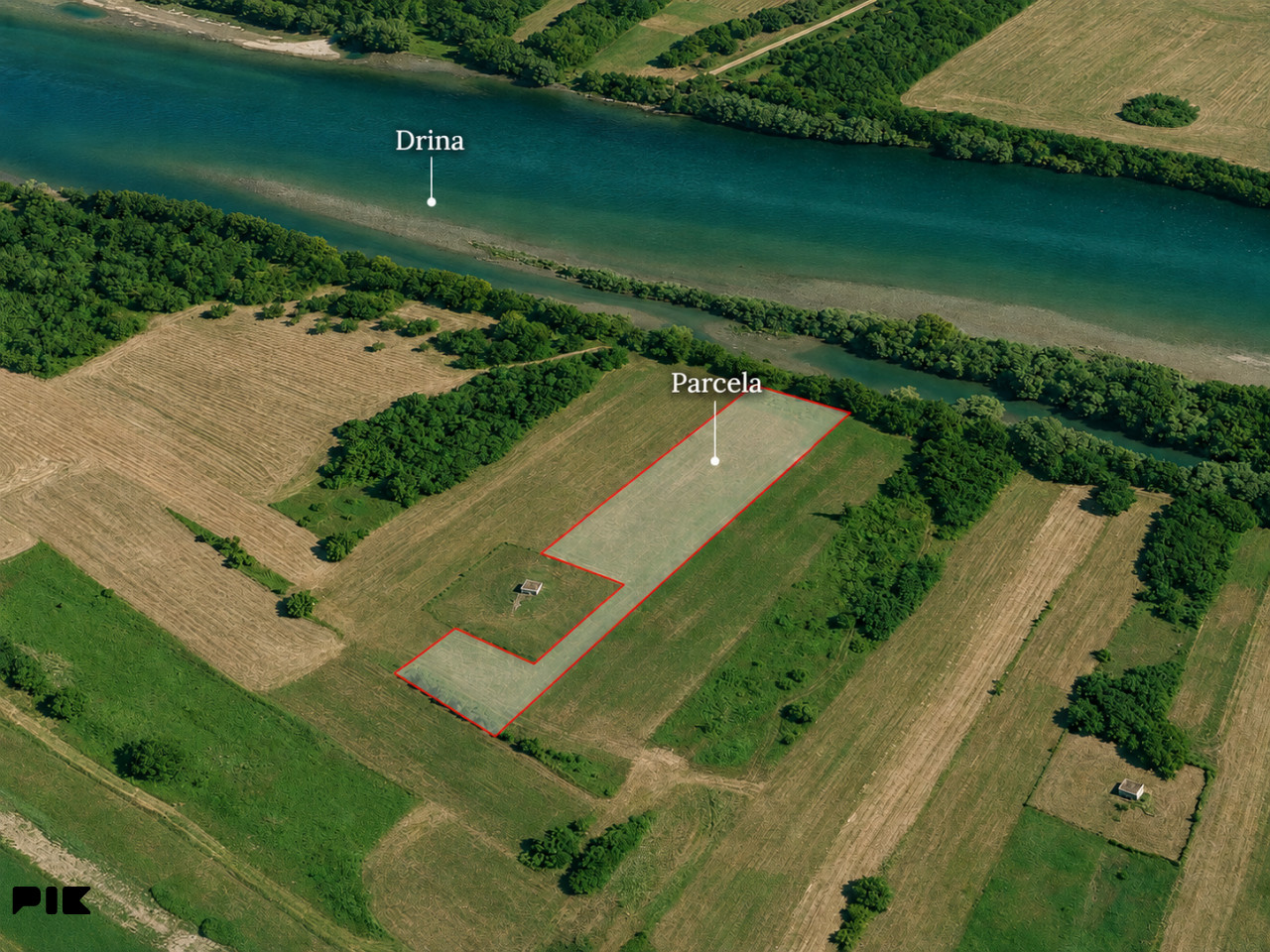 Zemljište uz Drinu - Bjelovac, Bratunac 3500 m2 2