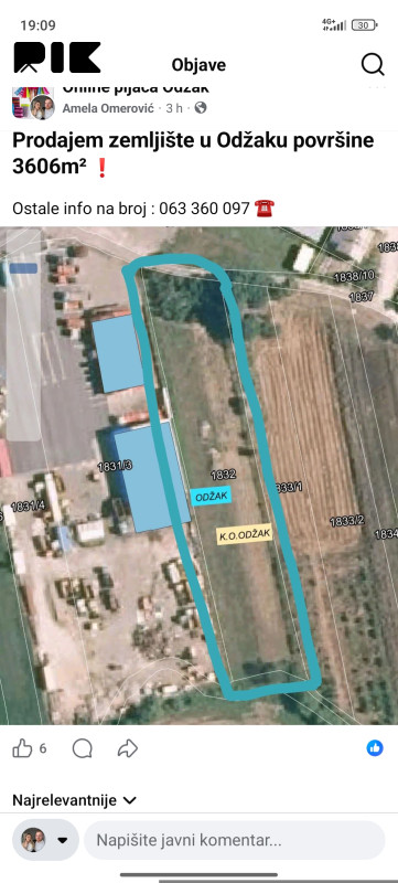 Zemljište Odžak 3606m2