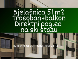 Bjelašnica 51 m2 three-room apartment with balcony Direct view of the trail