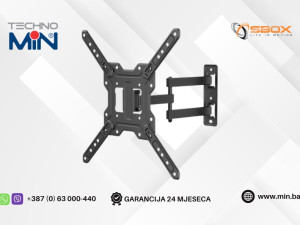 SBOX pokretni zidni nosač za TV LCD-443 23"-65" do 30kg, Crni