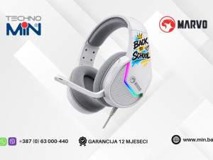MARVO H8618-WH TACTIC 40 USB 2.0 gaming slušalice sa RGB, Bijele