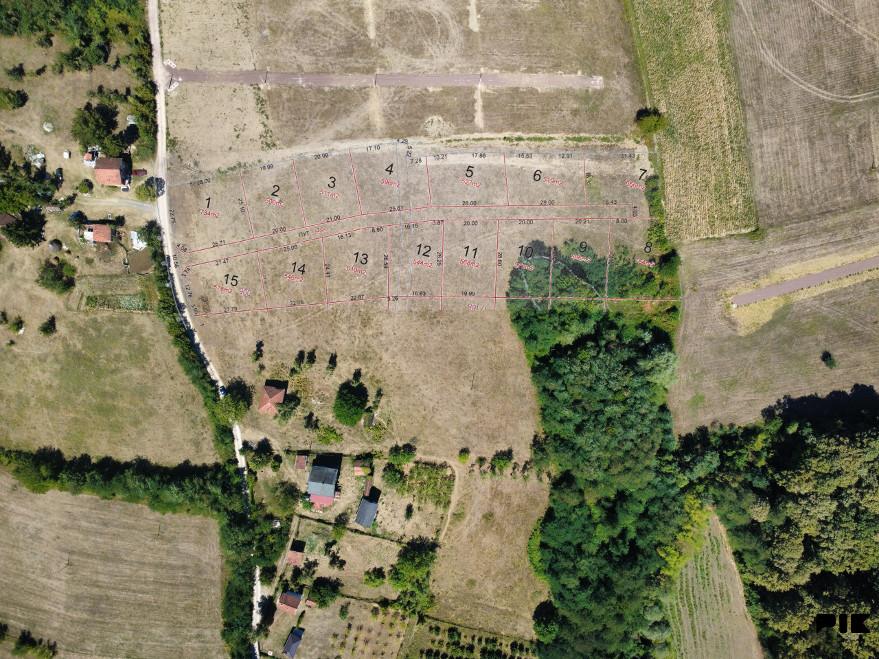 Placevi Motike, Banja Luka, od 500 m2 do 734 m2 2
